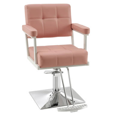 Pink hydraulic best sale salon chair